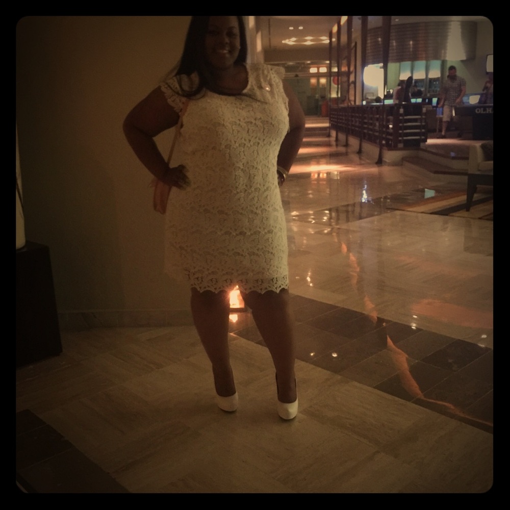 White lace dress